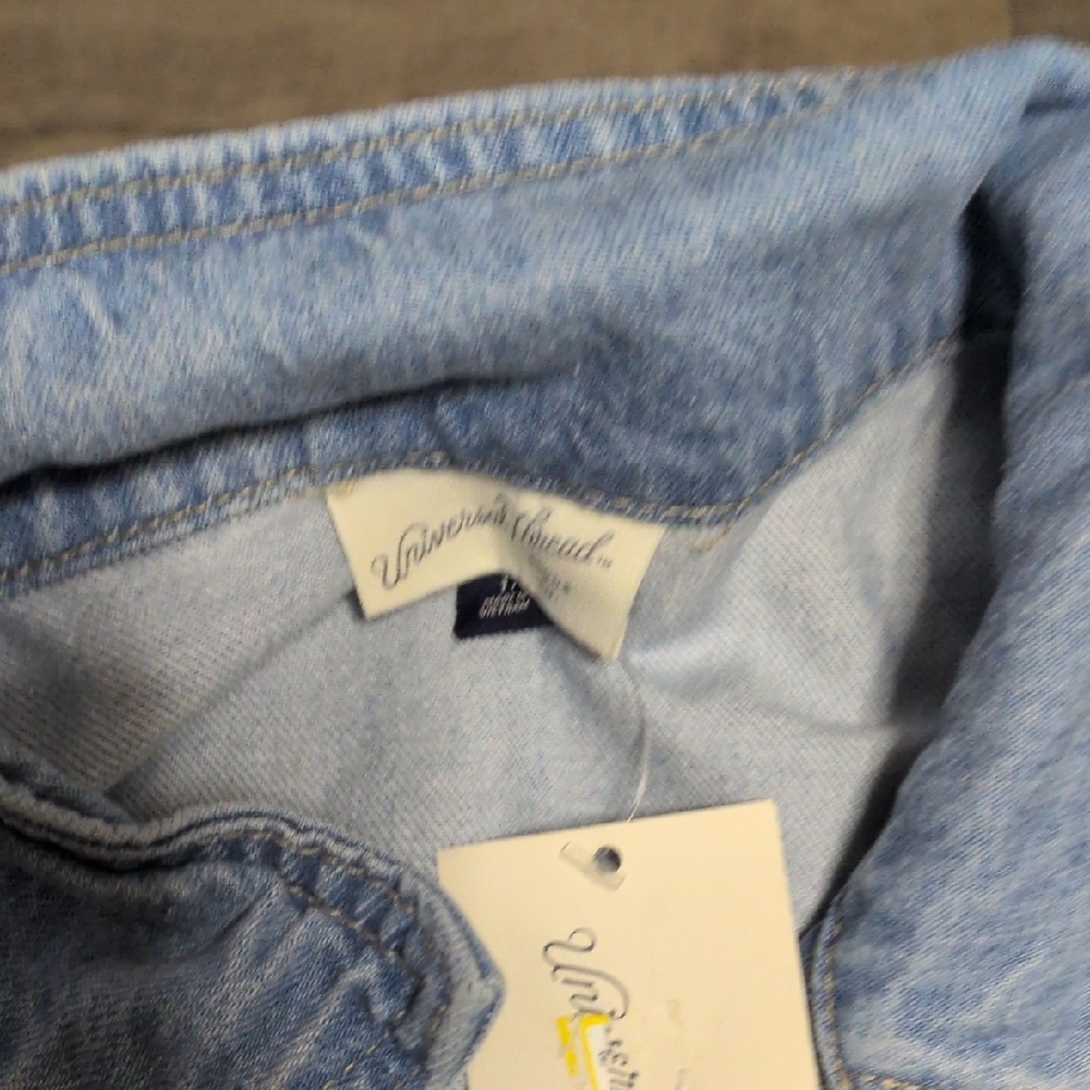 Universal Thread Women's Blue Jean Jumper Short Set
